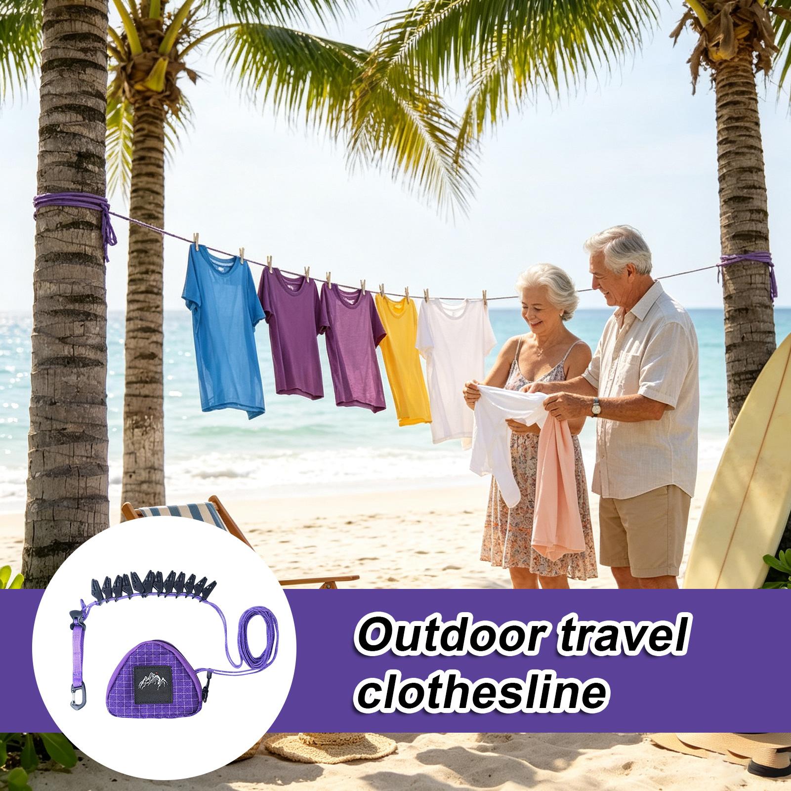 Camping Outdoor Clothing - Веревка для сушки белья уличная, сверхпрочная,