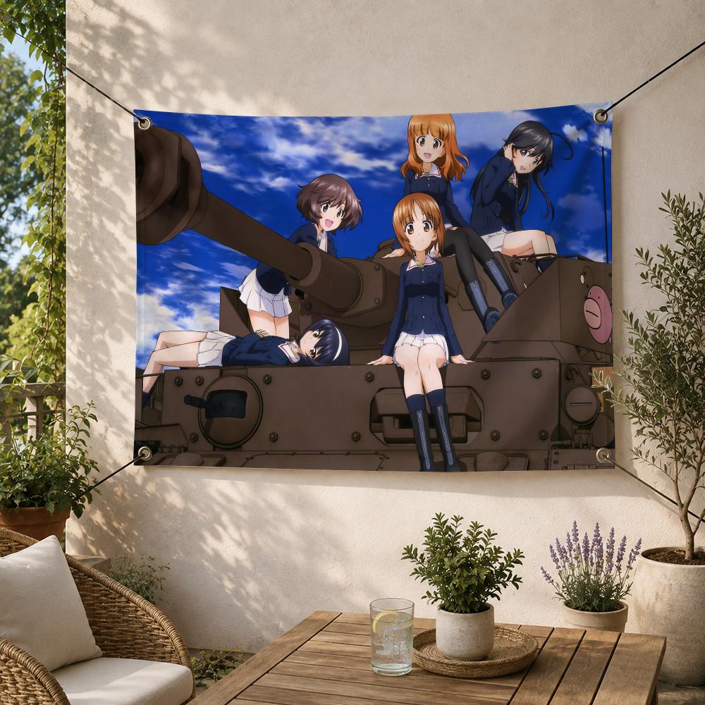 Outdoor Und Camping - Военные аниме-флаги G-Girls Und Panzer, декоративный