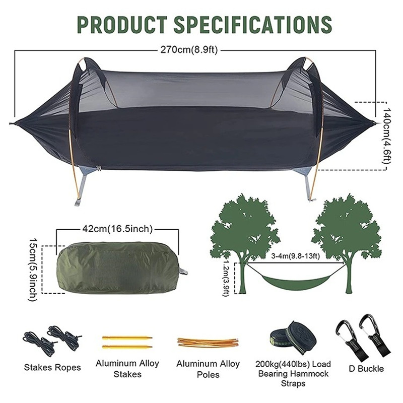 Гамак-тент 3-в-1 с москитной с – обзор и цена Outdoor Camping Solo
