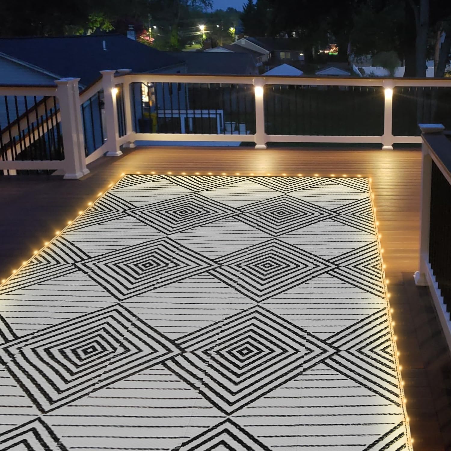 Водонепроницаемый уличный ковр – обзор и цена Outdoor Camping Rug With Led Lights