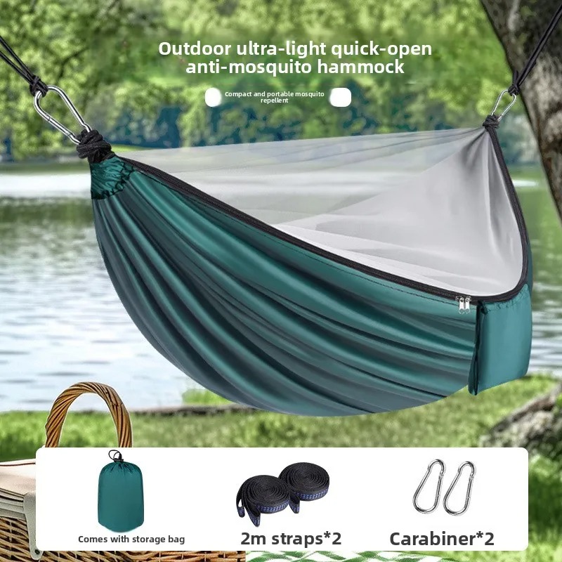 Легкий походный гамак с москит – обзор и цена Outdoor Camping Hammock