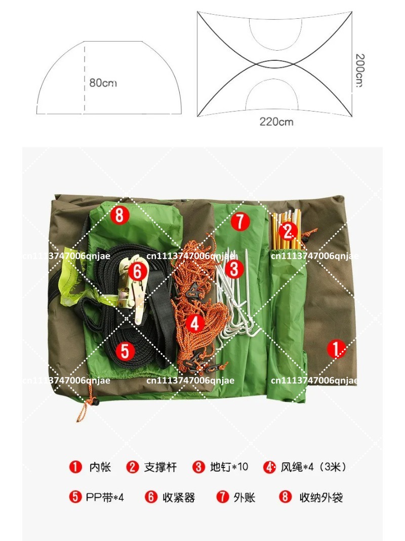 Зеленая портативная подвесная  – обзор и цена Outdoor Camping Hammock